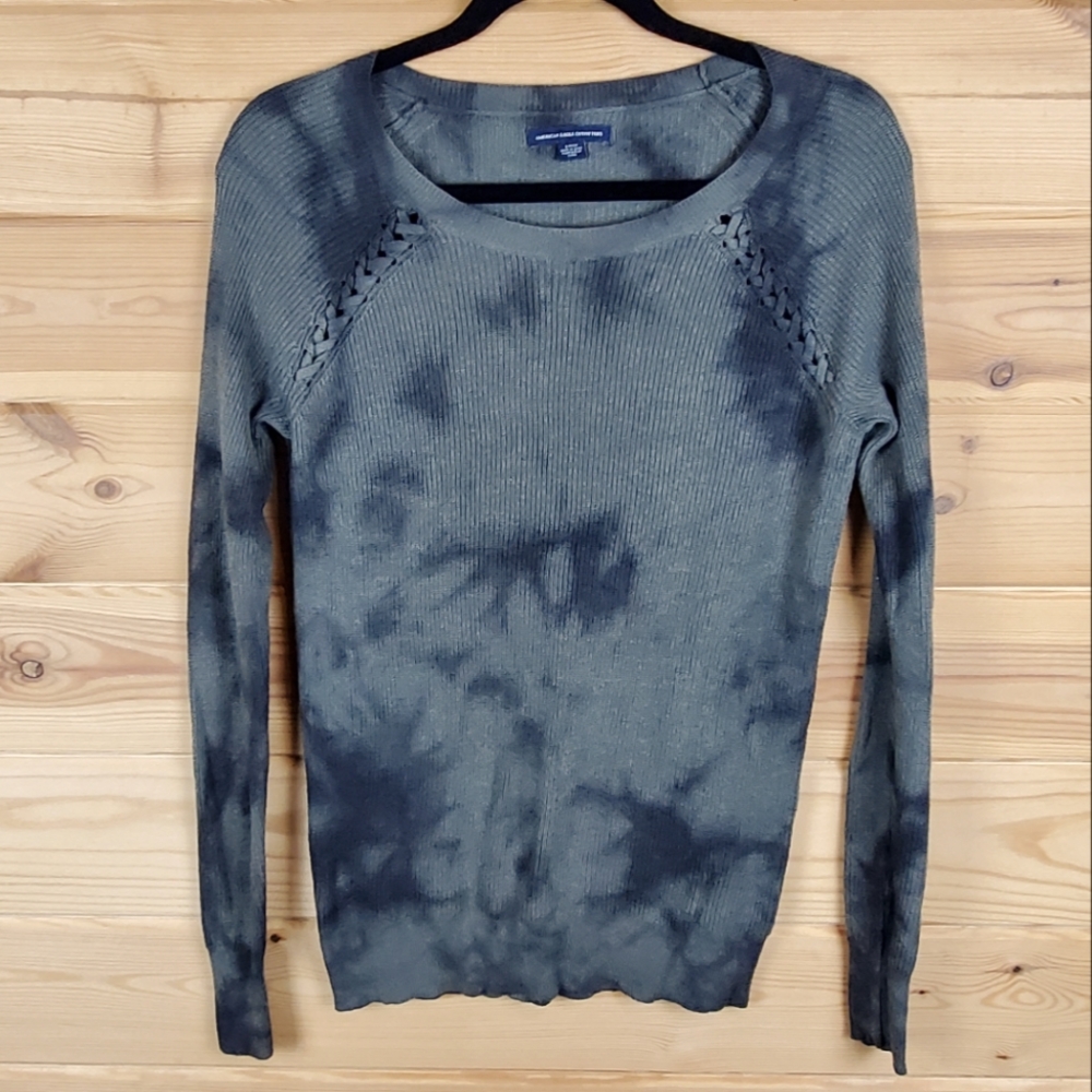 American Eagle Camo Green and‎ Black Top Size Small